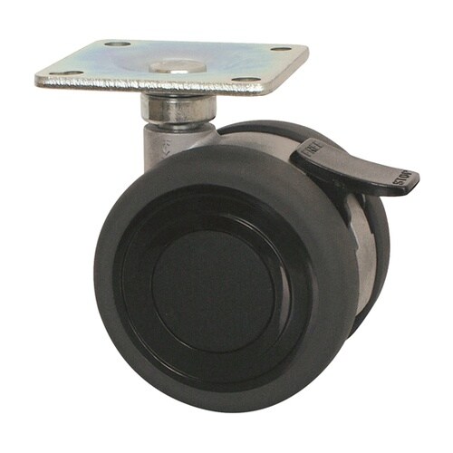 双輪キャスター φ75 自在ストッパー付