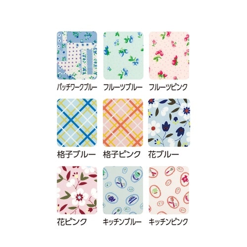 食事用エプロン 花 ブルー 38918