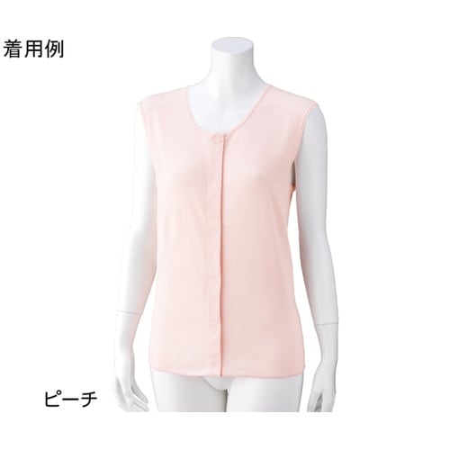 婦人ラン型 ワンタッチシャツ ピーチ M