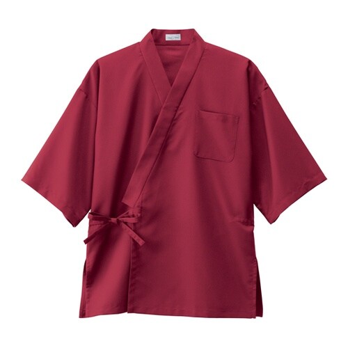 作務衣(上衣)FJ0709U ワイン L