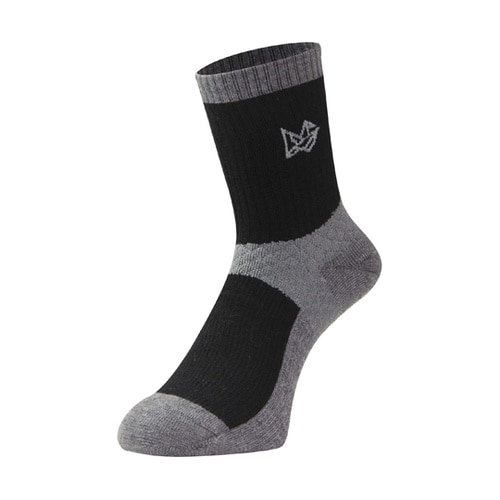 メリノウールミドルソックス ブラック 2