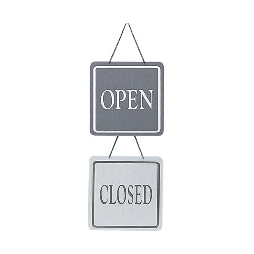 営業表示板 アクリル灰 OPEN 37−