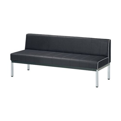 蓄光ロビーベンチ背付 W1500 ブラッ