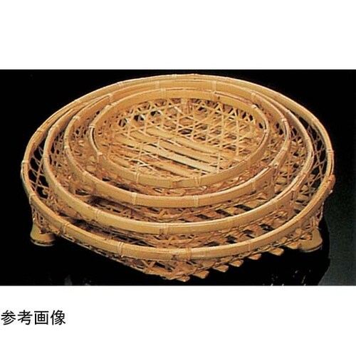 白竹オードブル皿(足付)尺1寸 2843