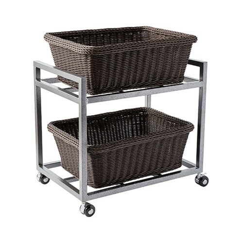 ランドリーワゴン2段バスケット付セット