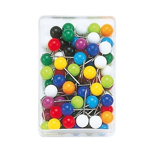 マップピン6mm 10色アソート 70本
