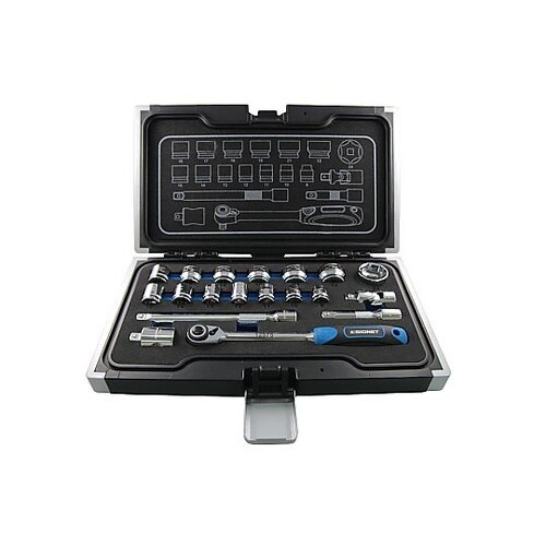 差込角3/8DR 19PC ショートソケ