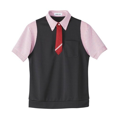 AMUS−NET ポロシャツ レッド L