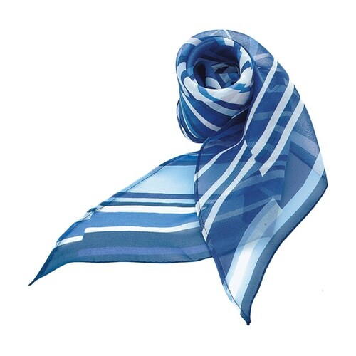 ENJOY ロングスカーフ リボン ブル