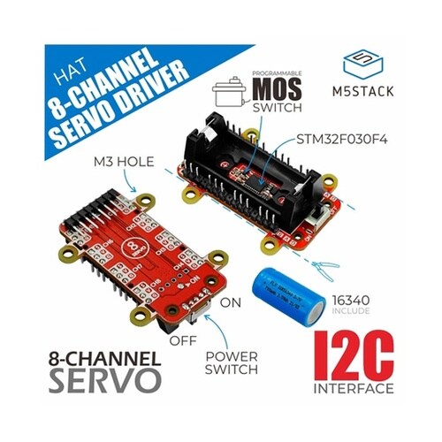 M5StickC用8チャンネルサーボドラ
