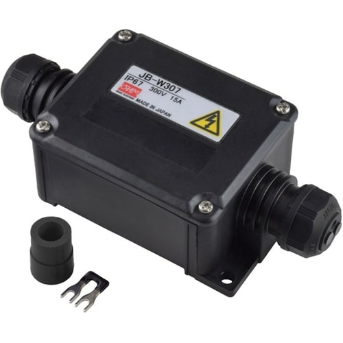 防水中継ボックス 耐油 黒 JB−W30