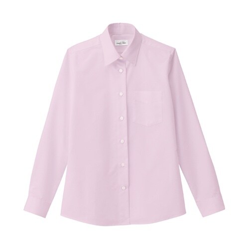 レディスレギュラーカラー長袖ブラウス ピ