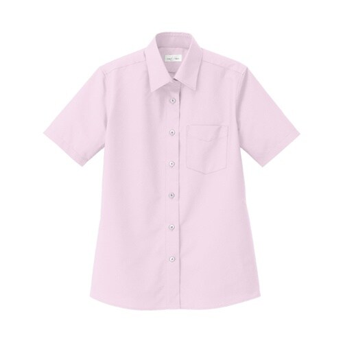 レディスレギュラーカラー半袖ブラウス ピ