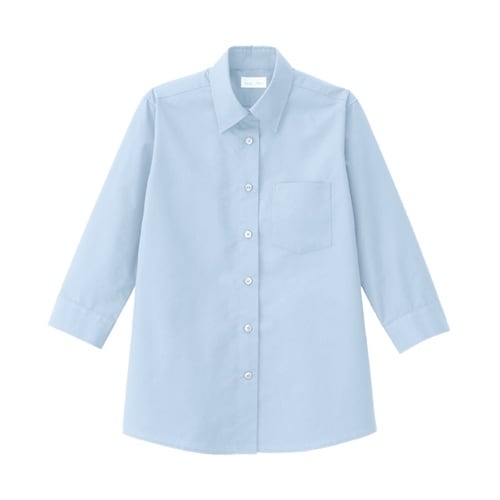 レディスレギュラーカラー七分袖ブラウス