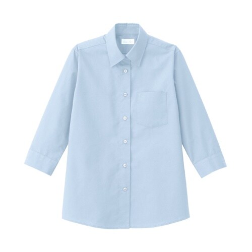 レディスレギュラーカラー七分袖ブラウス