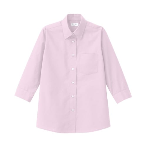 レディスレギュラーカラー七分袖ブラウス