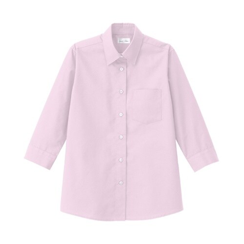 レディスレギュラーカラー七分袖ブラウス