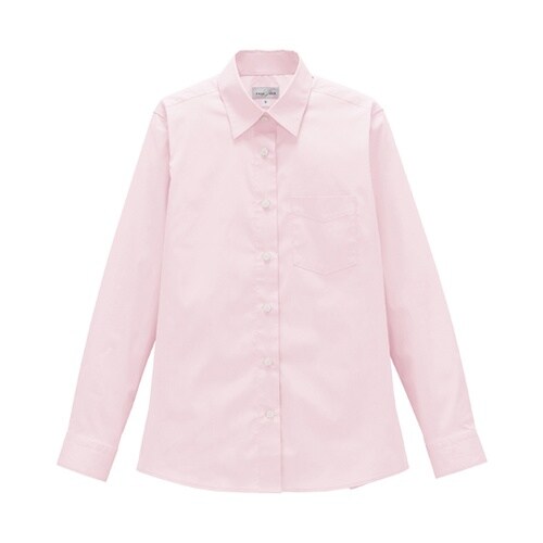 レディスレギュラーカラー長袖ブラウス ピ