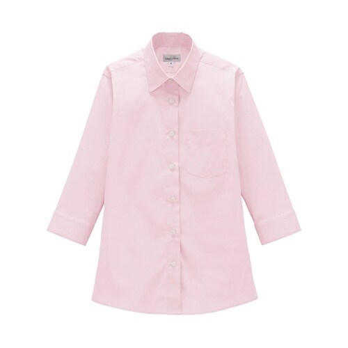 レディスレギュラーカラー七分袖ブラウス