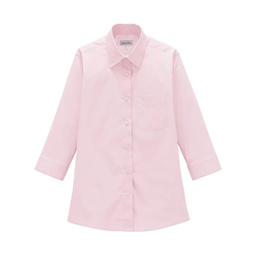 レディスレギュラーカラー七分袖ブラウス