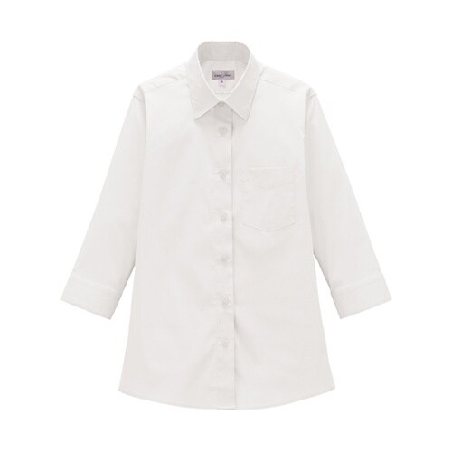 レディスレギュラーカラー七分袖ブラウス