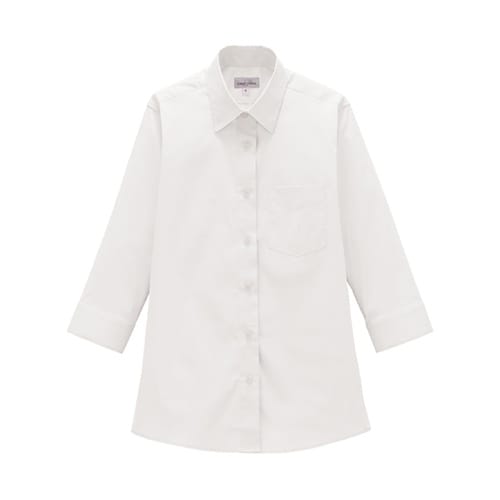 レディスレギュラーカラー七分袖ブラウス