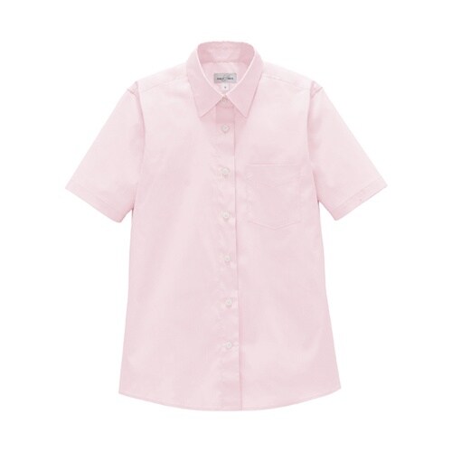 レディスレギュラーカラー半袖ブラウス ピ