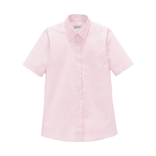 レディスレギュラーカラー半袖ブラウス ピ