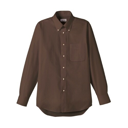 オックスフォード長袖シャツ ブラウン 3