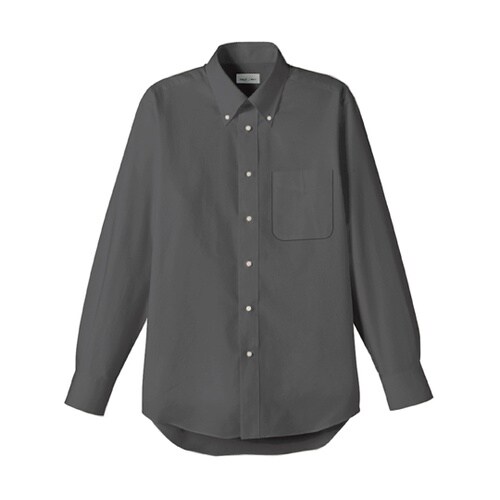 オックスフォード長袖シャツ チャコールグ