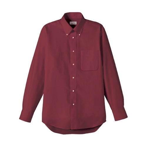 オックスフォード長袖シャツ ワイン L
