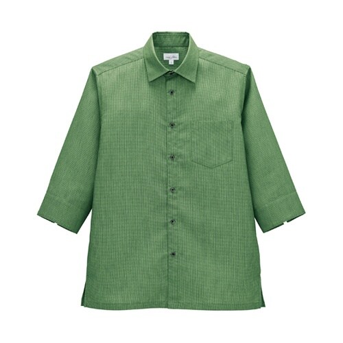 吸汗速乾ハニカムモダンシャツ 抹茶 S