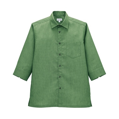 吸汗速乾ハニカムモダンシャツ 抹茶 3L