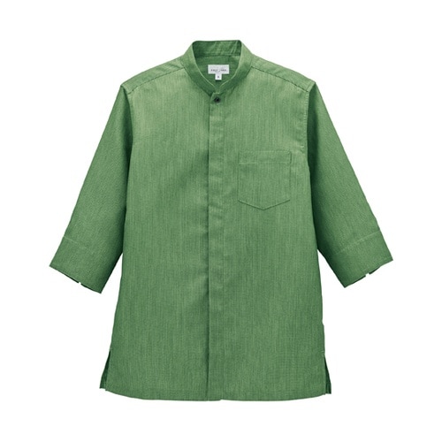 吸汗速乾スタンドカラーシャツ 抹茶 M