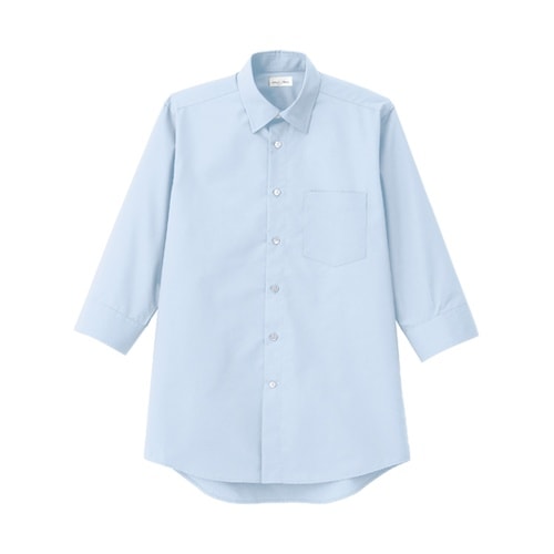 メンズレギュラーカラー七分袖シャツ サッ