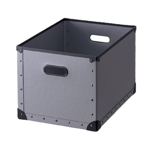 ファイバーボックス フタ無 ブラック×シ