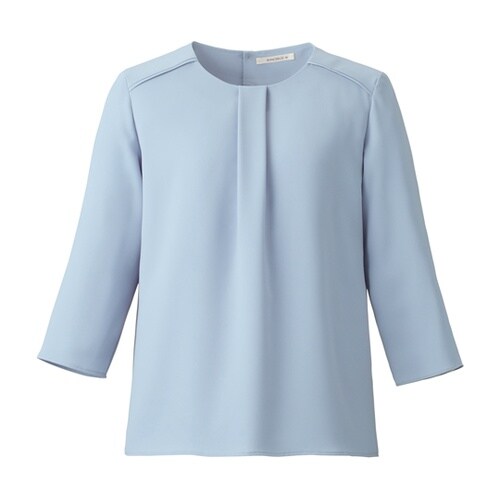 七分袖ブラウス ブルー M BCB410