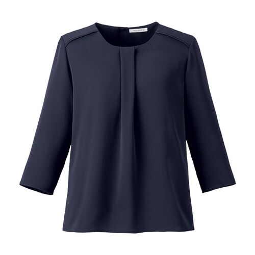 七分袖ブラウス ネイビー L BCB41