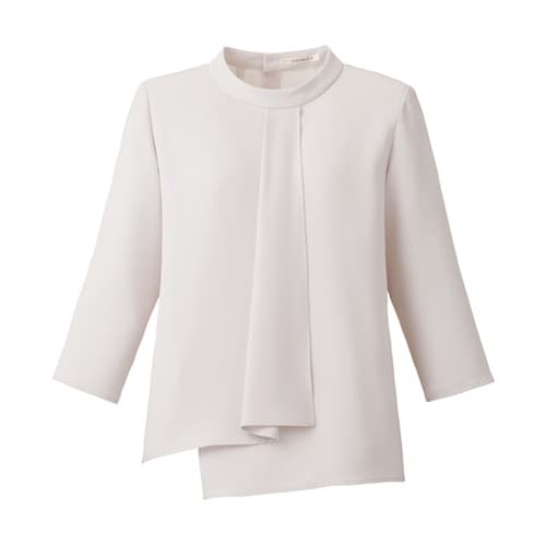 七分袖ブラウス シルバーグレイ LL B