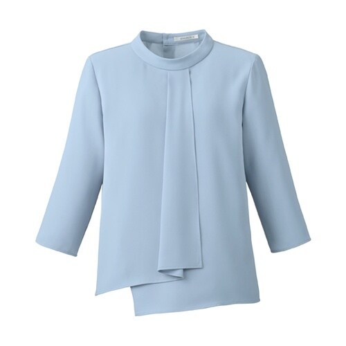 七分袖ブラウス ブルー LL BCB41