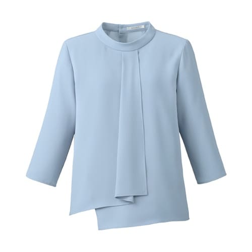 七分袖ブラウス ブルー 3L BCB41