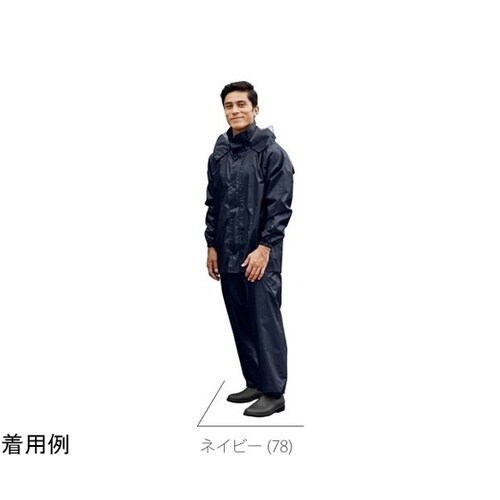防水ライトレインスーツ L ネイビー 0