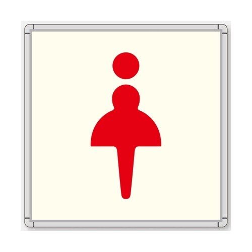 CFプレート 正面型 グレー 女子トイレ