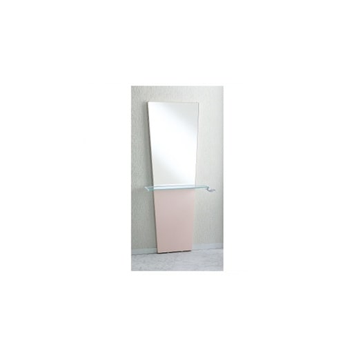 ブーケ片面鏡(壁付・ピンク)