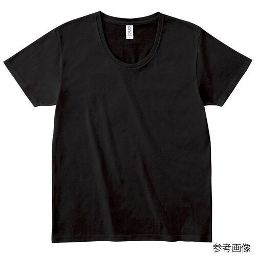 スリムフィットUネックTシャツ ブラック