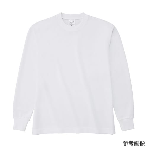 ハニカム長袖Tシャツ(リブ有) ホワイト