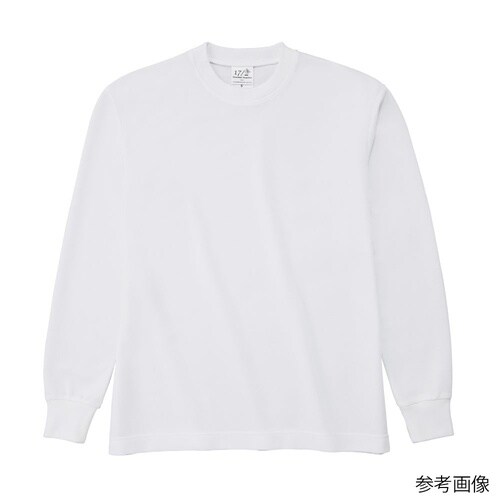 ハニカム長袖Tシャツ(リブ有) ホワイト