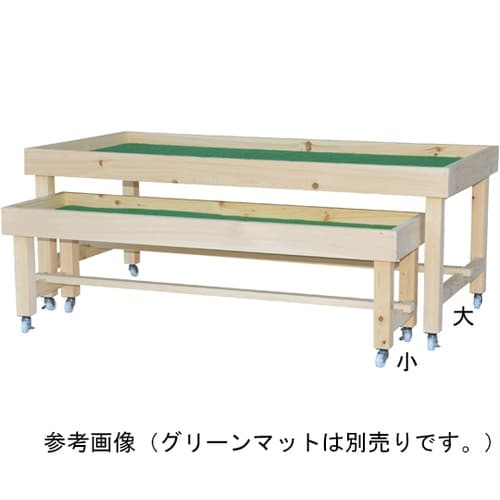 ひのき青果販売台(小)キャスター付き 無