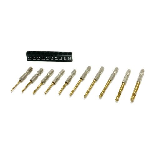 鉄工用ショートタイプドリル刃セット 10