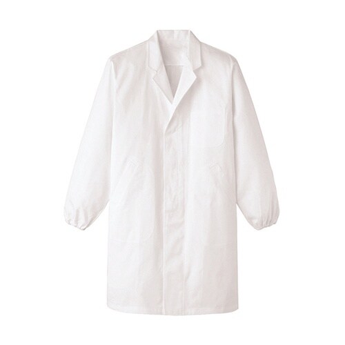 襟あり/長袖 男性用調理衣 ホワイト S